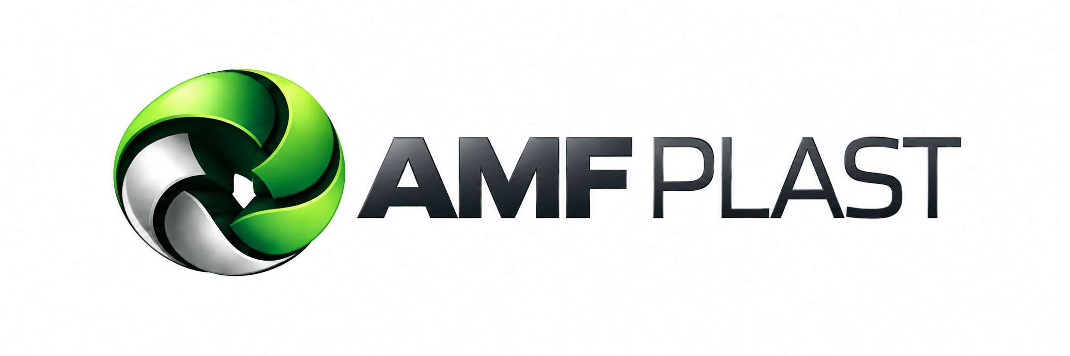 AMF PLAST – zielono-srebrne logo z wizytówki